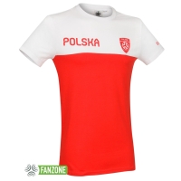 Polska - t-shirt kibica Euro 2020 biało-czerwony