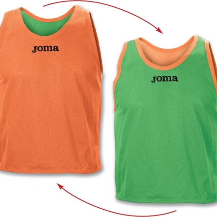 Znacznik piłkarski dwustronny Joma Reversible Bib rozmiar XS pomarańczwy/zielony