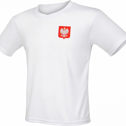 Koszulka sportowa junior z herbem Polski