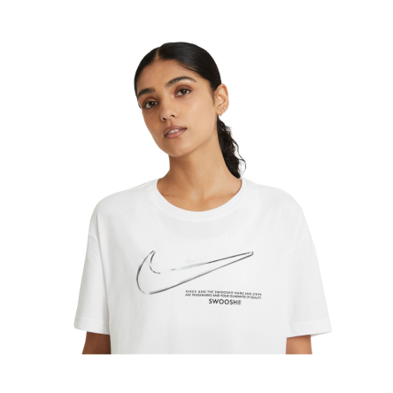Koszulka damska Nike WMNS NSW Boy Swoosh rozmiar M biała