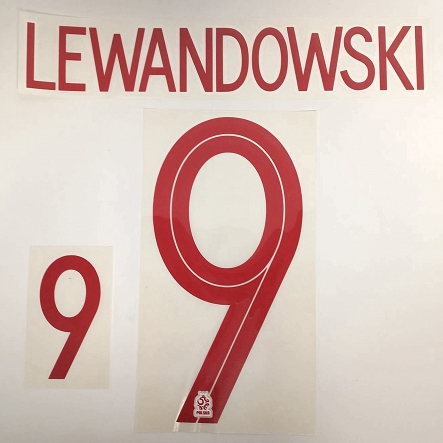 Nadruk na koszulkę Polski LEWANDOWSKI 9 Nike 2018-19