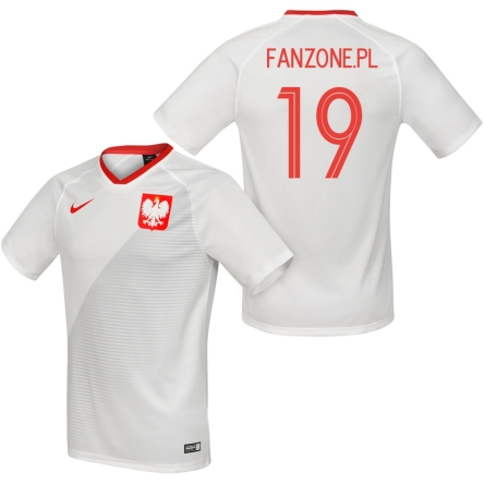 Polska - juniorska replika koszulki reprezentacji Polski 2018-2019 (NIKE) z nadrukiem