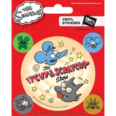 Simpsonowie - naklejki Itchy & Scratchy