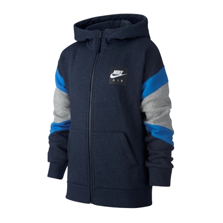 Bluza juniorska Nike JR Air Hoodie FZ rozmiar L (152 cm) granatowa