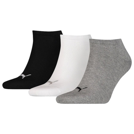 Skarpety Puma Sneaker Plain 3P rozmiar 35-38 szary/biały/czarny