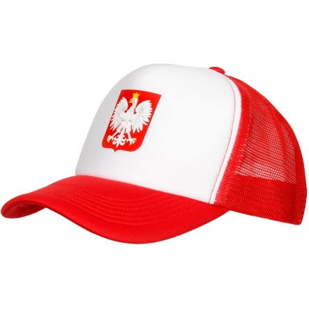 Polska - czapka kibica z daszkiem i siatką