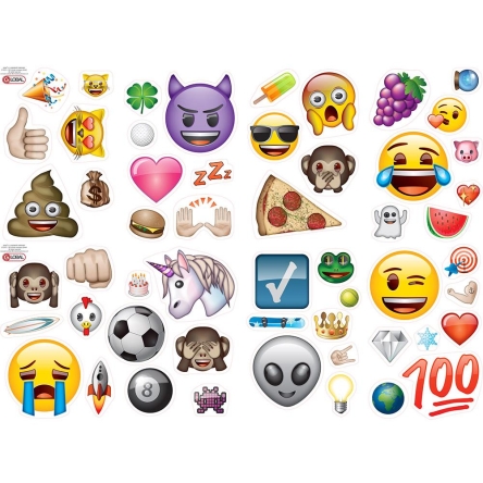 Emoji - naklejki na ścianę