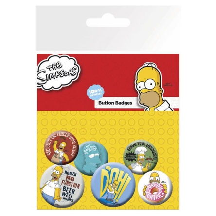 Simpsonowie - zestaw przypinek