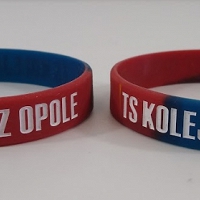 Opaska TS Kolejarz Opole niebiesko-czerwona