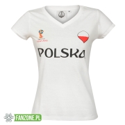 KOSZULKA DAMSKA POLSKA FIFA WORLD CUP 2018 (BIAŁA)