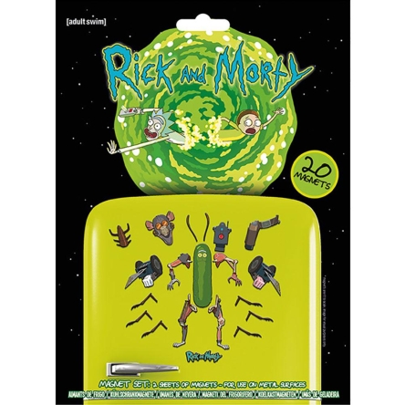 Rick i Morty - magnesy na lodówkę