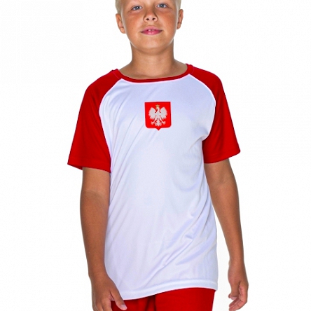 Polska - juniorska koszulka kibica reprezentacji Polski biało-czerwona na Euro 2024