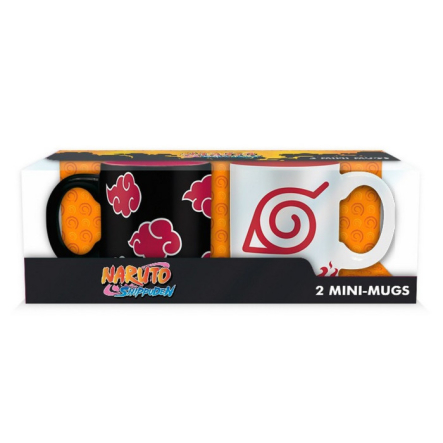 Naruto Shippuden - zestaw 2 mini kubków (110ml) Akatsuki i Hokage