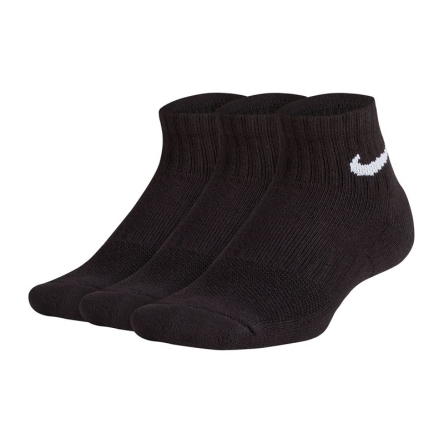 Skarpety juniorskie Nike JR Performance Cushioned Quarter 3Pak rozmiar S (34-38) czarne