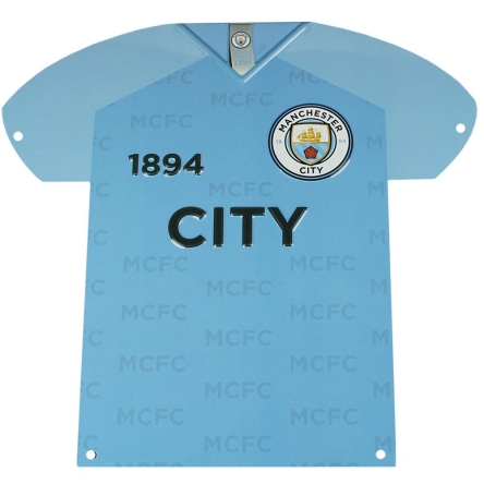 Manchester City - metalowy znak-koszulka