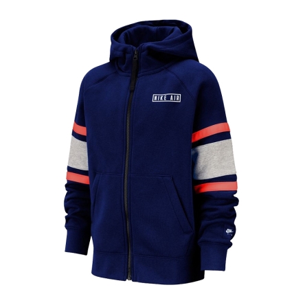 Bluza juniorska Nike JR Air Hoodie FZ rozmiar XL (164 cm) granatowa