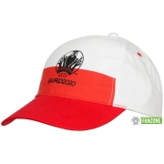 Czapka z daszkiem Euro 2020 biała/czerwona