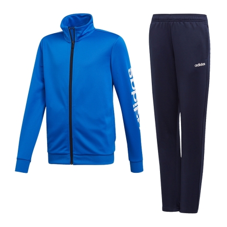 Dres juniorski adidas JR TrackSuit Pes rozmiar L (164 cm) niebieski/granatowy