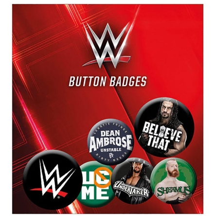 WWE - zestaw przypinek 