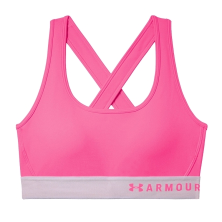 Biustonosz Under Armour Mid Crossback Sports Bra rozmiar L różowy