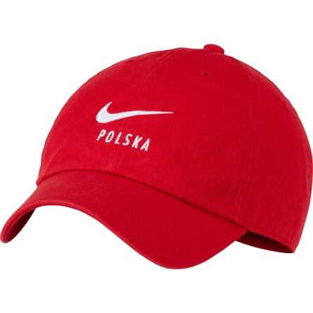 Polska - czapka z daszkiem Nike czerwona 2020-2021