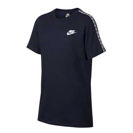 Koszulka juniorska Nike JR NWS Repeat SS Tee T-shirt rozmiar M (140 cm) granatowa
