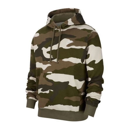 Bluza Nike NSW Club Hoodie PO BB Camo rozmiar L zielona