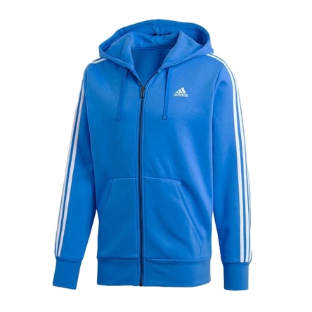Bluza adidas Essentials 3-Stripes FZ Brushed rozmiar L niebieska