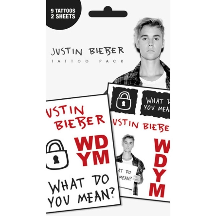 Justin Bieber - zestaw tatuaży