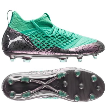 BUTY JUNIORSKIE PUMA FUTURE 2.3 NETFIT FG/AG JUNIOR rozmiar 34,5 turkusowe