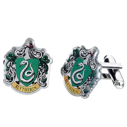 Harry Potter - spinki posrebrzane Slytherin