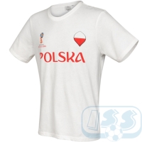 KOSZULKA POLSKA FIFA WORLD CUP 2018 (BIAŁA) Bawełna