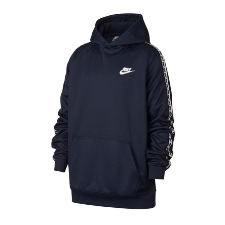 Bluza juniorska Nike JR NSW Repeat PO Hoodie rozmiar M (140 cm) granatowa