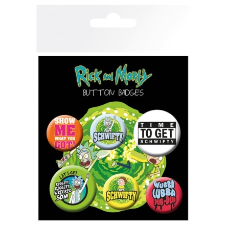 Rick i Morty - zestaw przypinek