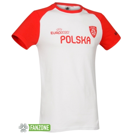 Polska - t-shirt kibica Euro 2020 biały