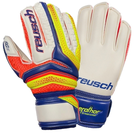  Rękawice bramkarskie Reusch Serathor SG Finger Support Junior rozmiar 5 białe