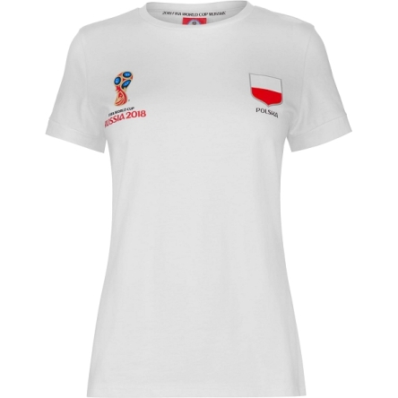 T-SHIRT DAMSKI POLSKA FIFA WORLD CUP 2018 (BIAŁY)