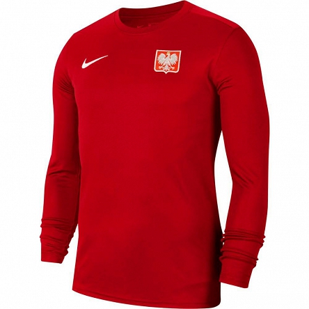 Polska - męska koszulka kibica reprezentacji Polski (NIKE) czerwona z długim rękawem