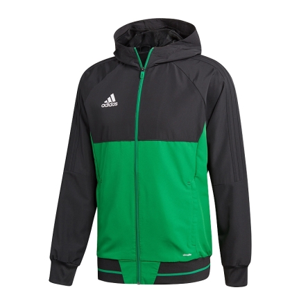 Bluza juniorska wyjściowa adidas JR Tiro 17 rozmiar L (164 cm) czarna/zielona