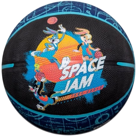 Piłka do koszykówki Spalding Space Jam Tune Court rozmiar 7 niebiesko-czarna 