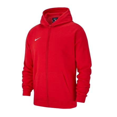 Bluza juniorska Nike JR Team Club 19 Fullzip Fleece Hoody rozmiar L (152 cm) czerwona