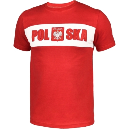 Koszulka kibica Polski czerwona (haft)