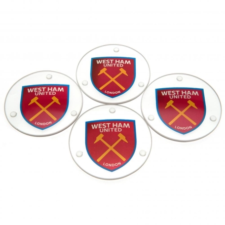 West Ham United - szklane podkładki