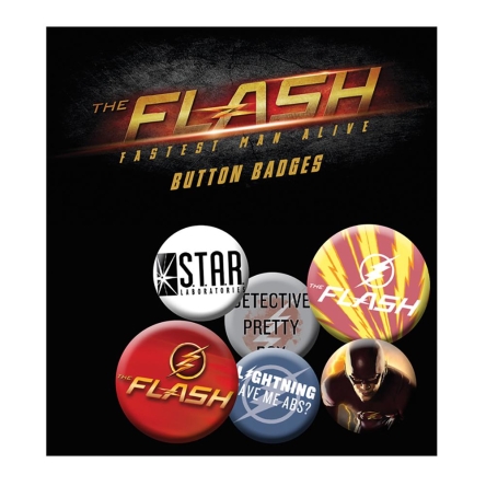 Flash - zestaw przypinek