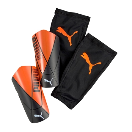 Nagolenniki Puma FtblNXT PRO Flex sleeve rozmiar M czarne/ pomarańczowe