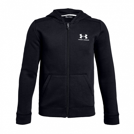Bluza juniorska Under Armour JR Cotton Fleece Full Zip rozmiar M (140 cm) czarna