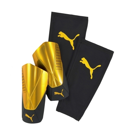 Ochraniacze Puma FtblNXT PRO Flex sleeve rozmiar S złote/czarne