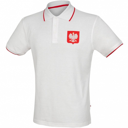 Koszulka polo Polska biała męska
