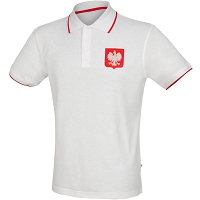 Koszulka polo Polska biała męska