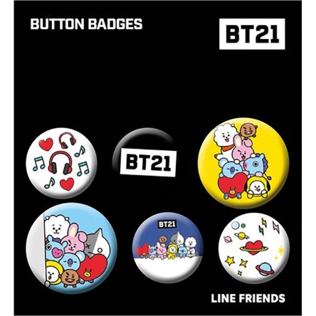 BT21 - zestaw przypinek